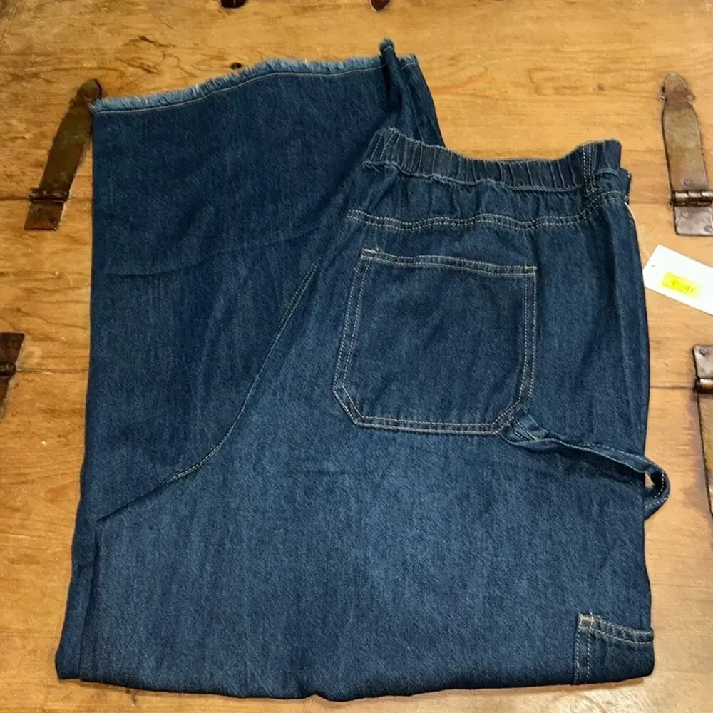 Westbound Dark Blue Relaxed Wide leg Frayed Hem Jeans Size 20W - Picture 2 of 11